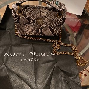 Kurt Geiger Mini Kensington Crossbody Snakeskin Bag